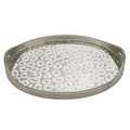 Leopard Mirror Oval Tray 18" x 12"